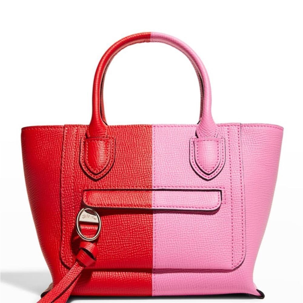 Longchamp Mailbox Bag in Pink/Red wear as Crossbody or shoulder - leather